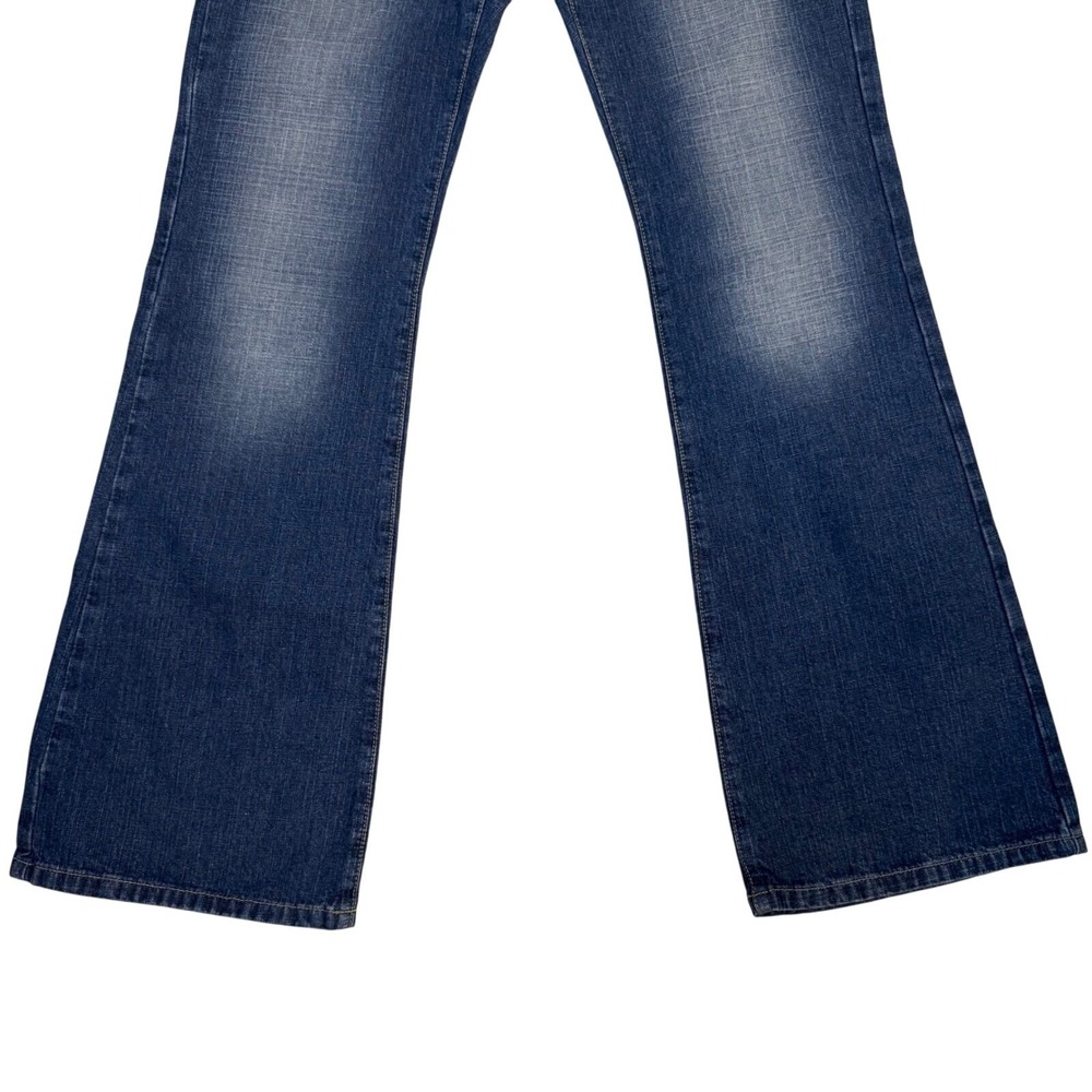 Calvin Klein Low Rise Flare Jeans Y2K Womens 7 Dark Wash Bootcut 32x33 NWT - Picture 7 of 14